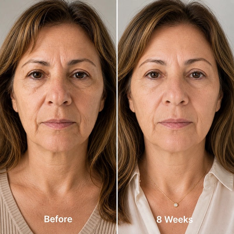 Before and after comparison of a customer after 8 weeks with GeeGee™